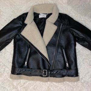 NWT Leather Jacket w/ fuzzy lining